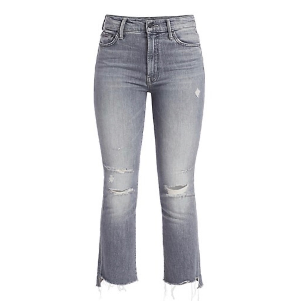 MOTHER Denim, The Insider Crop Step Fray in Ace of Spades, 26